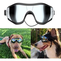 Dog Sunglasses Dog Goggles; UV Protection Wind Protection Dust Protection Fog Protection Pet Glasses Eye Wear Protection with Adjustable Strap for Med