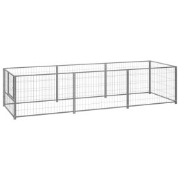 Dog Kennel Silver 32.3 ftÂ¬â‰¤ Steel