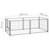 Dog Kennel Silver 78.7"x39.4"x27.6" Steel