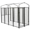 6.9 x 3.3 x 5.6 ft Dog Kennel with Waterproof Cover, Welded Wire Outdoor Dog Playpen, Black