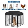 Large Dog Kennel Outside 4ft x 4.2ft x 4.45ft; Outdoor Dog Playpen Pet Pen Dog Crate With UV-Resistant Oxford Cloth Roof