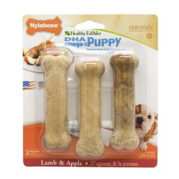 Nylabone Healthy Edibles Puppy Natural Long Lasting Dog Chew Treats Lamb Apple; 1ea-SMall-Regular 3 ct