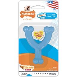 Nylabone Puppy Chew Toy Wishbone Puppy Blue Original; Chicken; 1ea-XS-Petite 1 ct