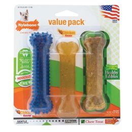 Nylabone Healthy Edibles and Flexi Chew Value Pack Flexi Edibles; Variety; 1ea-SMall-Regular 3 ct