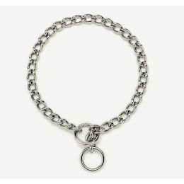 Titan Chain Training Dog Collar Heavy Nickel; Chrome 3 mm x 22 in