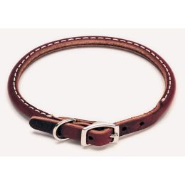 Circle T Latigo Leather Round Dog Collar Brown 3-8 in x 14 in