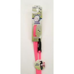 Lil Pals Nylon Dog Leash with E-Z Snap Neon Pink 3-8 in x 6 ft