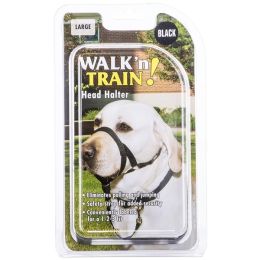 Walk n Train Dog Head Halter Black Large