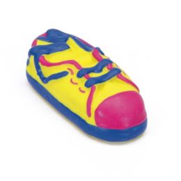 Rascals Latex Dog Toy Tennis Shoe Multi-Color 3.5 in