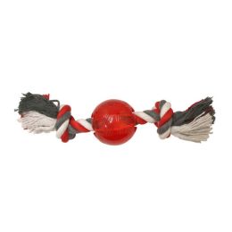 Spot Play Strong Ball with Rope Dog Toy Rope with Ball Red 3.25 in