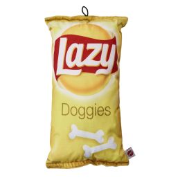 Spot Fun Food Lazy Doggie Chips Dog Toy Yellow 14in