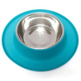 Messy Mutts Dog Feeder Blue 1.5 Cup