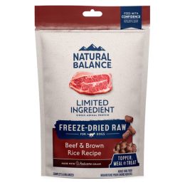 Natural Balance Pet Foods L.I.D. Freeze Dried Dog Food Beef  Brown Rice 12 oz