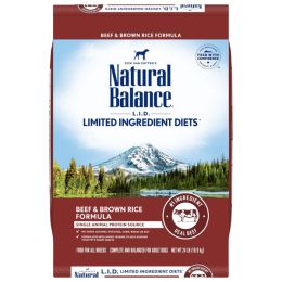 Natural Balance Pet Foods L.I.D. Beef and Brown Rice Adult Dry Dog Food 24lbs