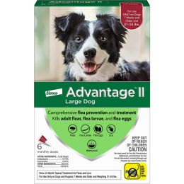 Advantage II Dog Large Red 6-Pack