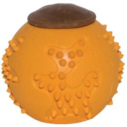 Starmark RubberTuff Dog Treat Ball Orange; 1ea-SM