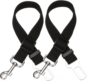 2pcs Pet Dog Cat Car Seat Belt Safety Leash Vehicle Seatbelt Harness (Specification (L * W): 2pcs, colour: black)