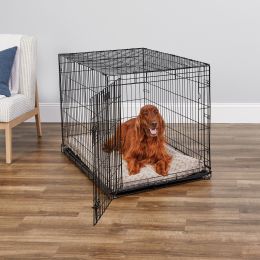 Double Door Metal Dog Crate; 42" (Count: Single Door, Material: Metal, plastic)