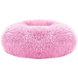 Pet Dog Bed Soft Warm Fleece Puppy Cat Bed Dog Cozy Nest Sofa Bed Cushion L Size (Color: Pink, size: L)