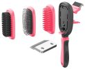 Pet Life 'Conversion' 5-in-1 Interchangeable Dematting and Deshedding Bristle Pin and Massage Grooming Pet Comb