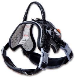 Dog Helios 'Scorpion' Sporty High-Performance Free-Range Dog Harness (Color: black, size: large)