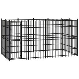 Outdoor Dog Kennel Steel 79.3 ftÂ¬â‰¤ (Color: black)