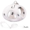 Soft and Warm Dog Harness and Leash Set - Winter Plush Dog Vest Harness with Reflective Bands