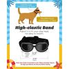 Lewondr Small Dog Decorations Sunglasses UV Protection Goggles Eye Wear Protection with Adjustable Strap Waterproof Pet Sunglasses for Dogs Pet Sun Gl