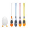 Creative duckling; diving duck; toilet brush; silicone brush; hole free toilet; wall hanging cleaning; 2 brushes