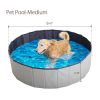 Foldable Pet Bath Pool, Collapsible Dog Bathing Tub, Kiddie and Toy Pool for Dogs Cats and Kids